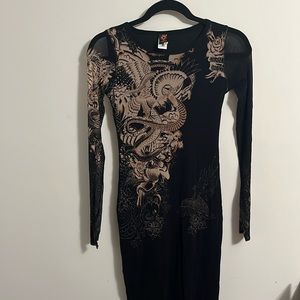 Jean Paul gaultier solely snake/dragon meshy material and nylon